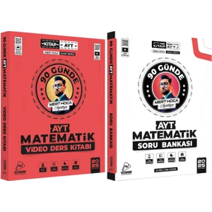 Mert Hoca Yayınları 2025 90 Günde AYT Matematik Kampı Video Ders Kitabı ve 90 Günde AYT Matematik Soru Bankası Seti