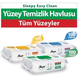 Easy Clean 3'lü Beyaz Sabun & Çamaşır Suyu & Arap Sabunu Katkılı Yüzey Temizlik Havlusu