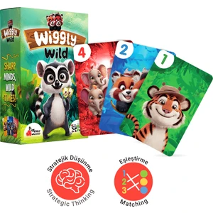 Wiggly Wild, Renk ve Sayı Eşleştirme Kart Oyunu (3-6 yaş)