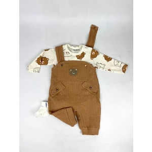 Erkek Bebek Ayıcık Desenli %100 Pamuk