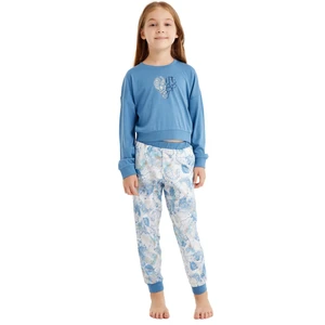 Kız Çocuk Mavi Pijama Takımı 51638