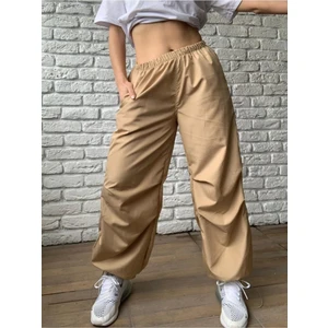 Swet Shop Jeans Bej Paraşüt Pantolon