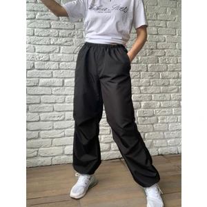 Swet Shop Jeans Siyah Paraşüt Pantolon