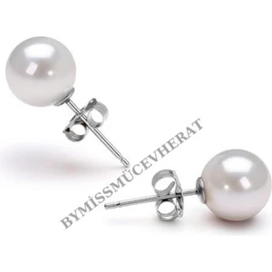 925 Ayar Gümüş Kadın Inci Küpe 10 mm
