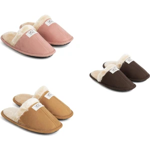 3'lü Içi Kürklü Ev Terliği Misafir Terliği Kürklü Çeyiz Bohça Terliği