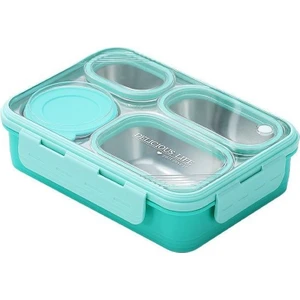 Weather Forecast 304 Çelik Yeşil 950 ml 4 Bölmeli Öğrenci Ofis Yemek Mama Kabı Sefer Tası