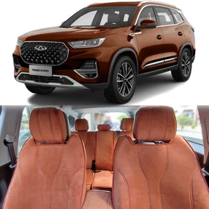 Chery Tiggo 8 Pro Max Araca Özel Koltuk Kılıfı Koruyucu Luvi Serisi 2024-Sonrası Taba