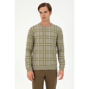 U.S. Polo Assn. Erkek Açık Haki Sweatshirt 50296087-VR183