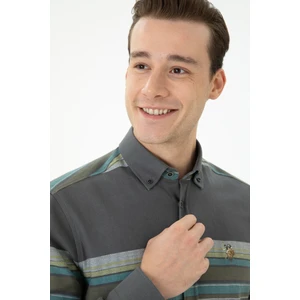 U.S. Polo Assn. Erkek Antrasit Gömlek Desenli 50272374-VR006