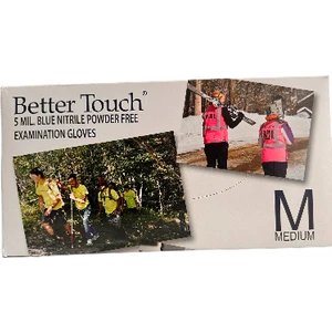 Better Touch Mavi Nitril Pudrasız Eldiven 100LÜ M