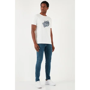Streç Pamuklu Slim Fit Normal Bel Dar Paça Jeans Erkek Kot Pantolon 1131S12NAPOLI