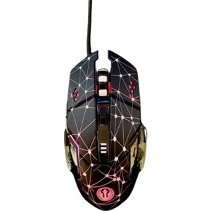 Rgb Işıklı Yeni Model USB Kablolu Desenli Şık Tasarım Mouse Profesyonel Gamer Oyuncu Mouse