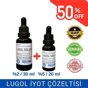 Iyot Solüsyonu %2 Lik 30 Ml Ve %5 Lik 20 Ml / Damlalıklı / Lugol Çözeltisi