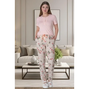 Mecit Pijama Mecit 6058 Pudra Kadın Pijama Takımı