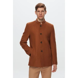 Ds Damat Regular Fit Camel Dik Yaka Kaşe Kaban 1HCK78ORT5033