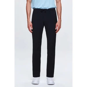 Slim Fit Lacivert Beli Lastikli Bağcıklı Fermuarlı Likralı Rahat Jogger Pantolon 2HC03ORTJGR01