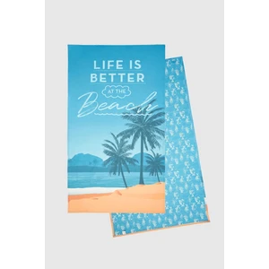 Turkuaz Plaj Havlusu Microfiber 85x150 Cm Süper Emici Kum Tutmayan Havlu 0HCORTHVL01