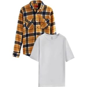 Ds Damat Regular Fit Hardal Tshirt-Oduncu Gömlek 1HC0214ODBN02