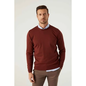 Regular Fit Kiremit Pamuk Karışımlı Triko Kazak 5HF06ORT12004