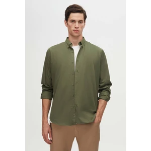 Regular Fit Haki Düz Kışlık Gömlek 7HC02ORT13265