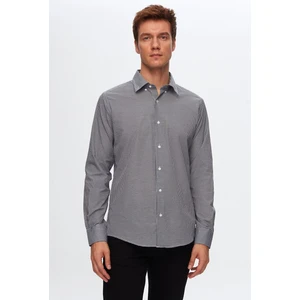 Slim Fit Lacivert Pötikare Gömlek 4HF02ORT03314