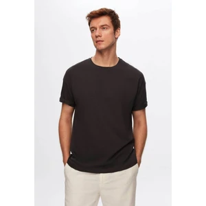 Ds Damat Oversize Antrasit Bisiklet Yaka %100 Pamuk T-Shirt 6HC14ORT02006