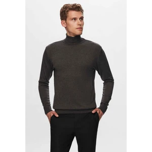 Regular Fit Antrasit Pamuk Karışımlı Balıkçı Yaka Triko Kazak 5HF06ORT12007