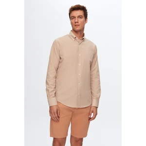 Slim Fit Bej Pötikare Gömlek 4HF02ORT03314