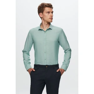 Slim Fit Yeşil Oxford Gömlek 6EF02ORT00288