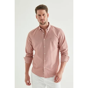 Slim Fit Turuncu Pötikare Gömlek 8HC02ORT10265