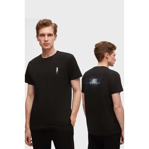 Regular Fit Siyah Baskılı %100 Pamuk T-shirt 2EC14ORT05213