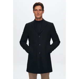 Regular Fit Lacivert Mono Yaka Kaşe Kaban 5HF08ORT10000