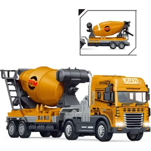 Nilly Toys Sürtmeli Işıklı Müzikli 1:24 Oyuncak Inşaat Aracı Beton Mikseri Tır