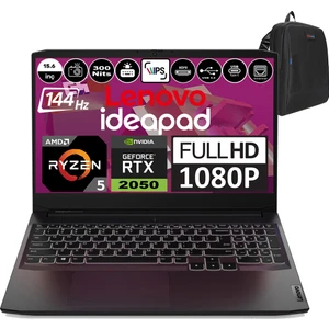Ideapad Gaming 3 Amd Ryzen 5 5500H Ddr4 16GB 512GB SSD RTX2050-4GB Windows 11 Pro 15.6" IPS 144HZ Taşınabilir Bilgisayar 82K202BRTXP01 + Weblegelsin Çanta