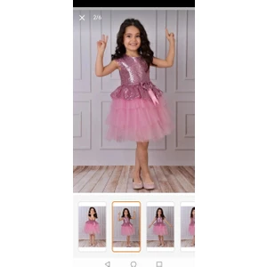 Esmaca Moda Kız Çocuk Pembe Abiye Elbise