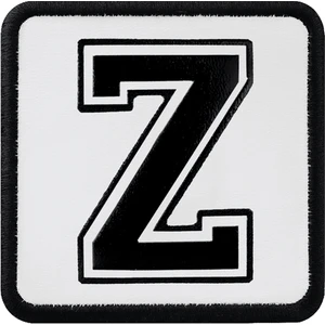 V1 Z Harf - 1 Kod Logolu Unisex Beyaz-Siyah Harf Bench