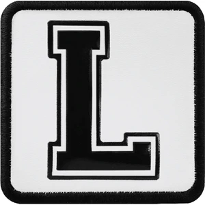 V1 L Harf - 1 Kod Logolu Unisex Beyaz-Siyah Harf Bench