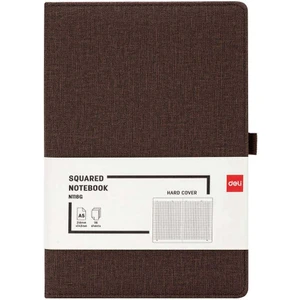 Kumaş Kaplama Kahverengi A5 96 Yp. Kareli Defter N118G