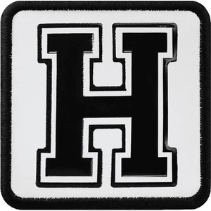 V1 H Harf - 1 Kod Logolu Unisex Beyaz-Siyah Harf Bench