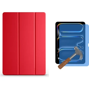 Apple iPad Pro 11 2018 1.nesil Kılıf Yatay Standlı Arkası Sert P.c Güçlü Mıknatıslı Smart Kılıf + 9h Temperli Nano Ekran Koruyucu