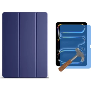Apple ipad Air 1 9.7 Inç Kılıf Yatay Standlı Arkası Sert P.c Güçlü Mıknatıslı Smart Kılıf + 9h Temperli Nano Ekran Koruyucu