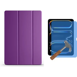 Apple iPad Pro 10.5 Inç Kılıf Yatay Standlı Arkası Sert P.c Güçlü Mıknatıslı Smart Kılıf + 9h Temperli Nano Ekran Koruyucu
