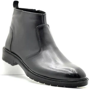 Bess Shoes Deri Bağcıksız Su Geçirmez Bot | Tam Ortapedik, Antik Deri, Soğuk ve Su Geçirmez, Bağcıksız Bot, Erkek Bot