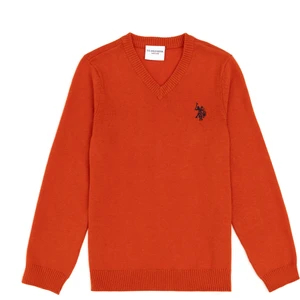 U.S. Polo Assn. Erkek Çocuk Kiremit Kazak /Triko 50294200-VR031