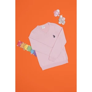 U.S. Polo Assn. Kız Çocuk Pembe Kazak /Triko 50294198-VR041
