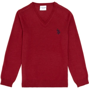 U.S. Polo Assn. Kız Çocuk Vişne Kazak /Triko 50294198-VR223