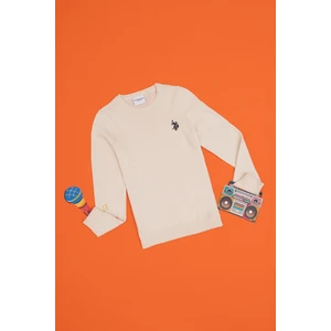 U.S. Polo Assn. Kız Çocuk Krem Kazak /Triko 50293586-VR071
