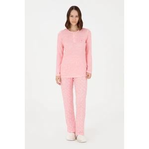 U.S. Polo Assn. Kadın Pembe Pijama Takım 50302755-VR041