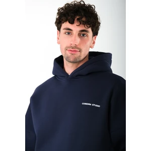 Studio Lacivert  - Oversize Fit Hoodie Erkek