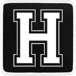 V1 H Harf - 2 Kod Logolu Unisex Siyah-Beyaz Bench